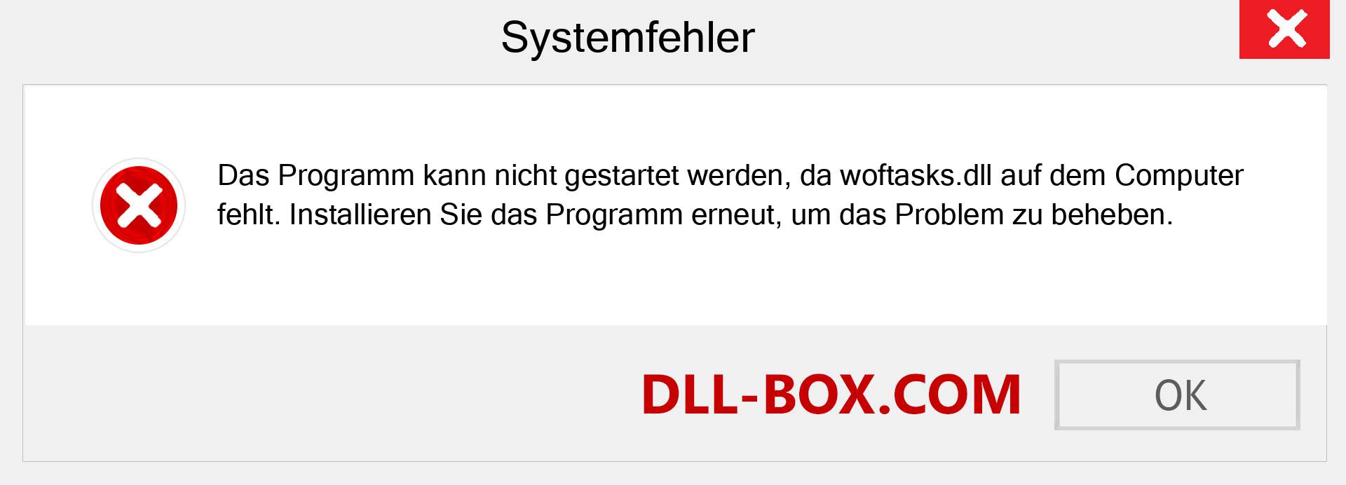 woftasks.dll-Datei fehlt?. Download für Windows 7, 8, 10 - Fix woftasks dll Missing Error unter Windows, Fotos, Bildern